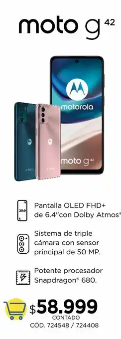 Coppel Motorola moto g 42 oferta