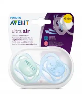 Farmacias Líder Avent chupete ultra air hello baby 0-6 nene x2 oferta