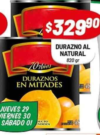Almacor Durazno Al natural oferta