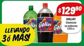 Almacor Goliat Gaseosa vs Sabores oferta