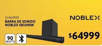 Cetrogar Barra de sonido noblex sb100sw bt 90w oferta