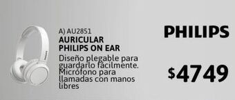 Cetrogar Auricular philips tah4105wt/00 on ear oferta