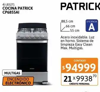 Cetrogar Cocina patrick 55cm luz/encendido ix oferta