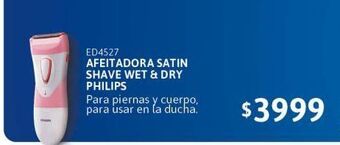 Cetrogar Afeitadora satin shave wet & dry philips oferta