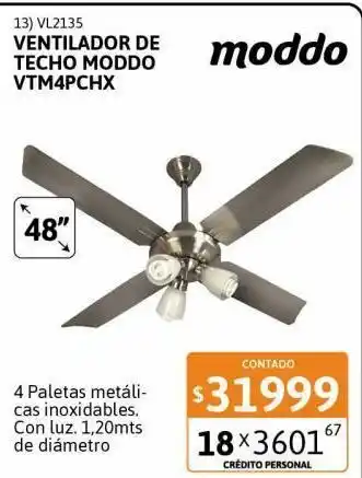 Cetrogar Ventilador de techo moddo oferta