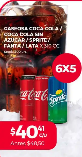 Supermercados Tadicor Coca Cola Gaseosa / Coca Cola Sin Azúcar / Sprite / Fanta / Lata x 310cc oferta