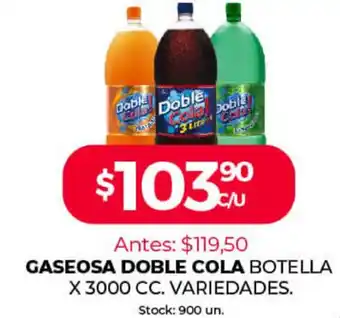 Supermercados Tadicor Gaseosa Doble Cola Botella x 3000 cc Variedades oferta