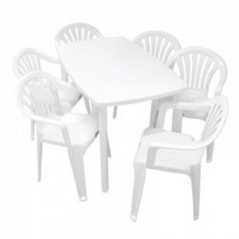 Casa Luis Chemes Juego de jardín voss mesa margarita + 6 sillas oferta