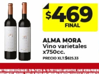 Supermayorista Vital Alma Mora Vino Varietales x 750cc oferta