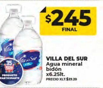 Supermayorista Vital Villa del Sur Agua Mineral Bidón x 6.25lt oferta