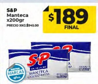 Supermayorista Vital S&P Manteca x 200gr oferta