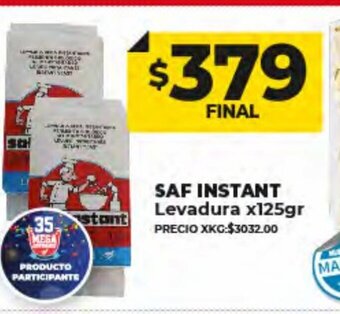 Supermayorista Vital Saf Instant Levadura x125gr oferta