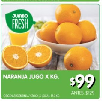 Jumbo Naranjas para jugo x kg oferta