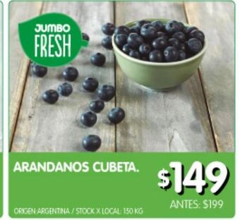 Jumbo Arándanos cubeta oferta