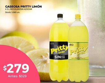 Supermercados Tadicor Gaseosa Pritty Limón oferta