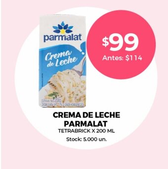 Supermercados Tadicor Crema De Leche Parmalat oferta