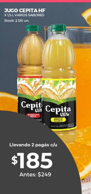 Supermercados Tadicor Jugo Cepita HF oferta