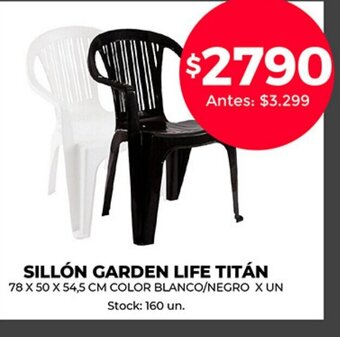 Supermercados Tadicor Sillón Garden Life Titán oferta