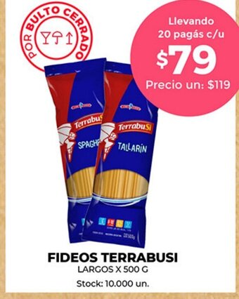Supermercados Tadicor Fideos Terrabusi oferta
