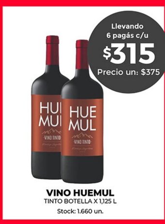 Supermercados Tadicor Vino Huemul oferta