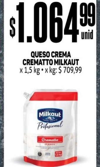 Makro Queso Crema Creamatto Milkaut oferta