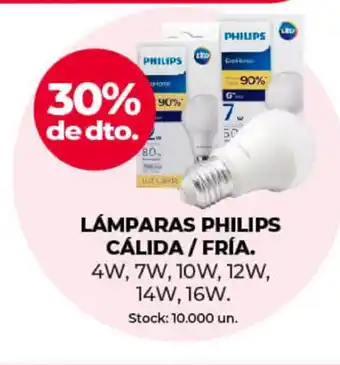 Supermercados Tadicor Lámparas Philips Calida / Fría. 4W, 7W, 10W, 12W, 14W, 16W oferta