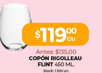 Supermercados Tadicor Copón Rigolleau Flint 450ml oferta