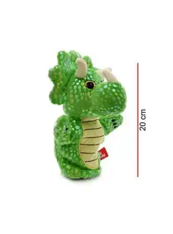 El Mundo del Juguete Peluche dinosaurio títere 20cm verde oferta