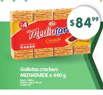 Supermercados Buenos Días Mediatarde Galletas crackers x 440g oferta