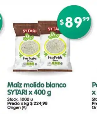 Supermercados Buenos Días Sytari Maíz molido blanco x 400g oferta
