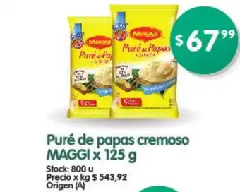 Supermercados Buenos Días Maggi Puré de papas cremoso x 125g oferta