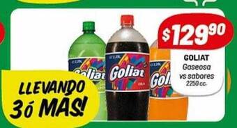 Almacor Goliat gaseosa vs sabores 2250 cc oferta