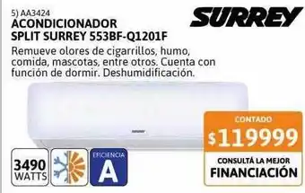 Cetrogar Acondicionador split surrey 553bf-q1201f oferta