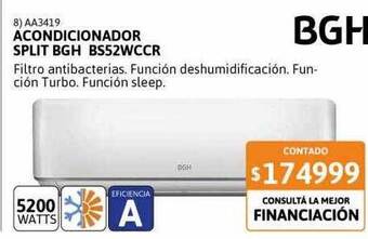 Cetrogar Acondicionador split bgh bs52wccr oferta