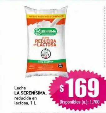 Cooperativa Obrera Leche la serenísima reducida en lactosa oferta