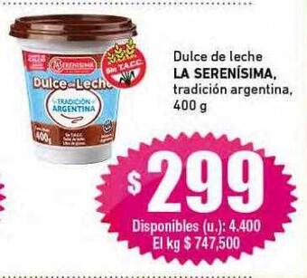 Cooperativa Obrera Dulce de leche la serenísima tradición argentina oferta