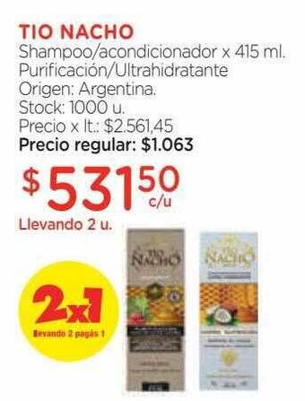 Farmacity Tio nacho shampoo acondicionador oferta