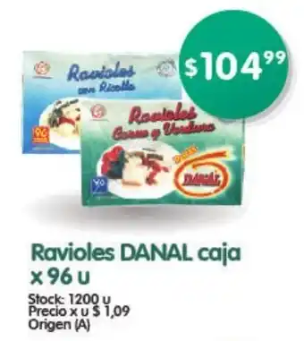 Supermercados Buenos Días Danal Ravioles caja x 96u oferta