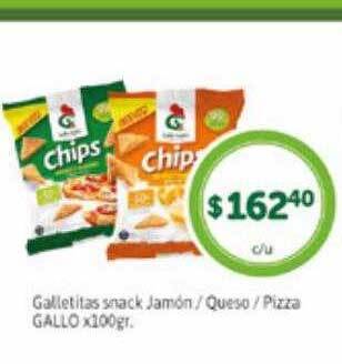 La Gallega Supermercados Galletitas snack jamón queso pizza gallo oferta