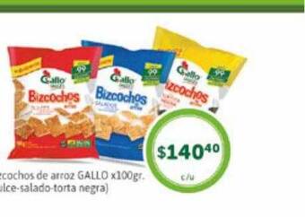 La Gallega Supermercados Bizcochos de arroz gallo oferta