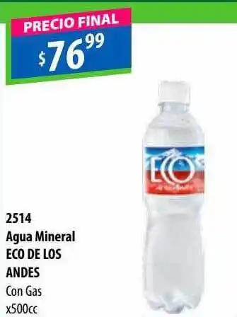 Micropack Agua mineral eco de los andes oferta