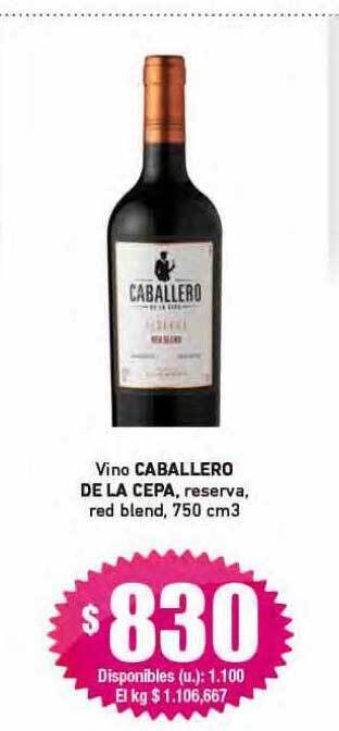 Cooperativa Obrera Vino caballero de la cepa, reserva, red blend oferta