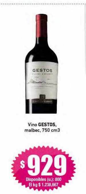 Cooperativa Obrera Vino gestos malbec oferta