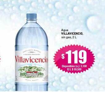 Cooperativa Obrera Agua villavicencio sin gas oferta