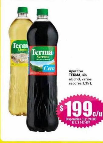 Cooperativa Obrera Aperitivo terma sin alcohol, varios sabores oferta