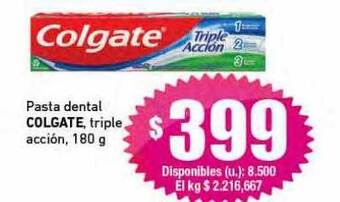 Cooperativa Obrera Pasta dental colgate oferta