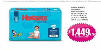 Cooperativa Obrera Pañales huggies, protect plus oferta