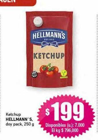 Cooperativa Obrera Ketchup hellmann's doy pack oferta