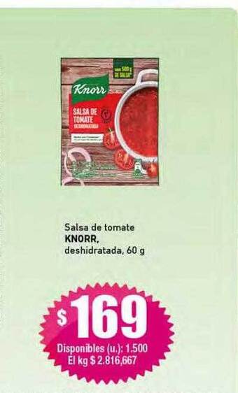 Cooperativa Obrera Salsa de tomate knorr deshidratada oferta