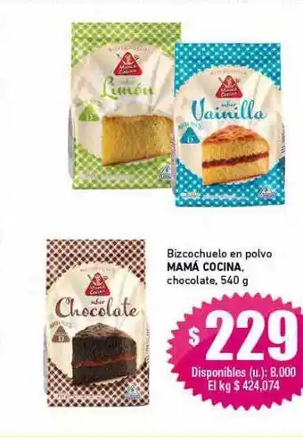 Cooperativa Obrera Bizcochuelo en polvo mamá cocina chocolate oferta